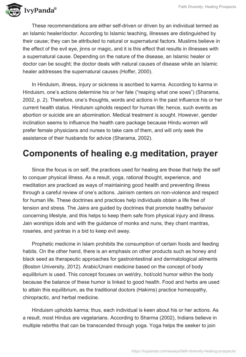 Faith Diversity: Healing Prospects. Page 2