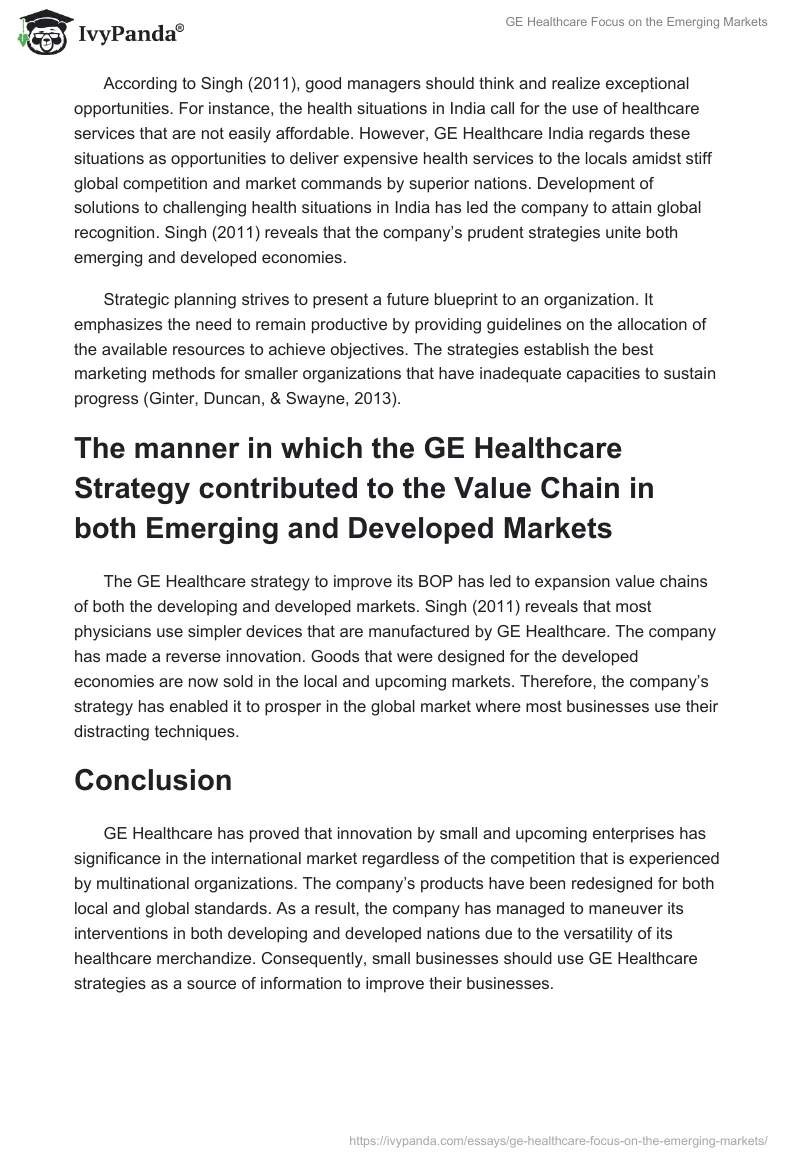 GE Healthcare Focus on the Emerging Markets. Page 4