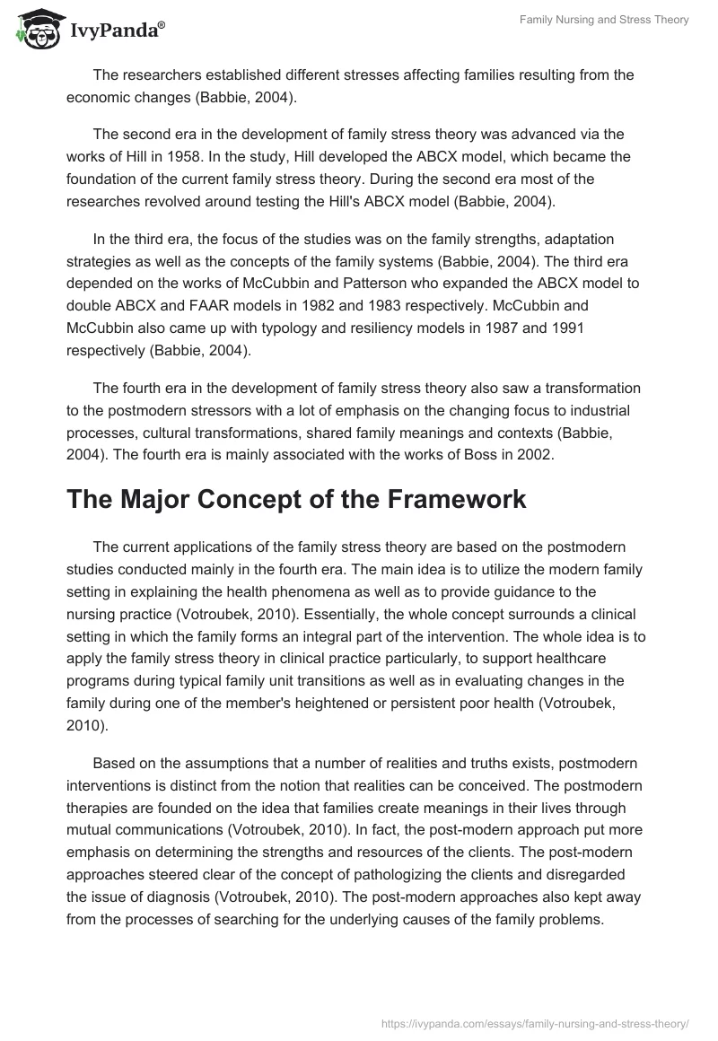 Family Nursing and Stress Theory. Page 2