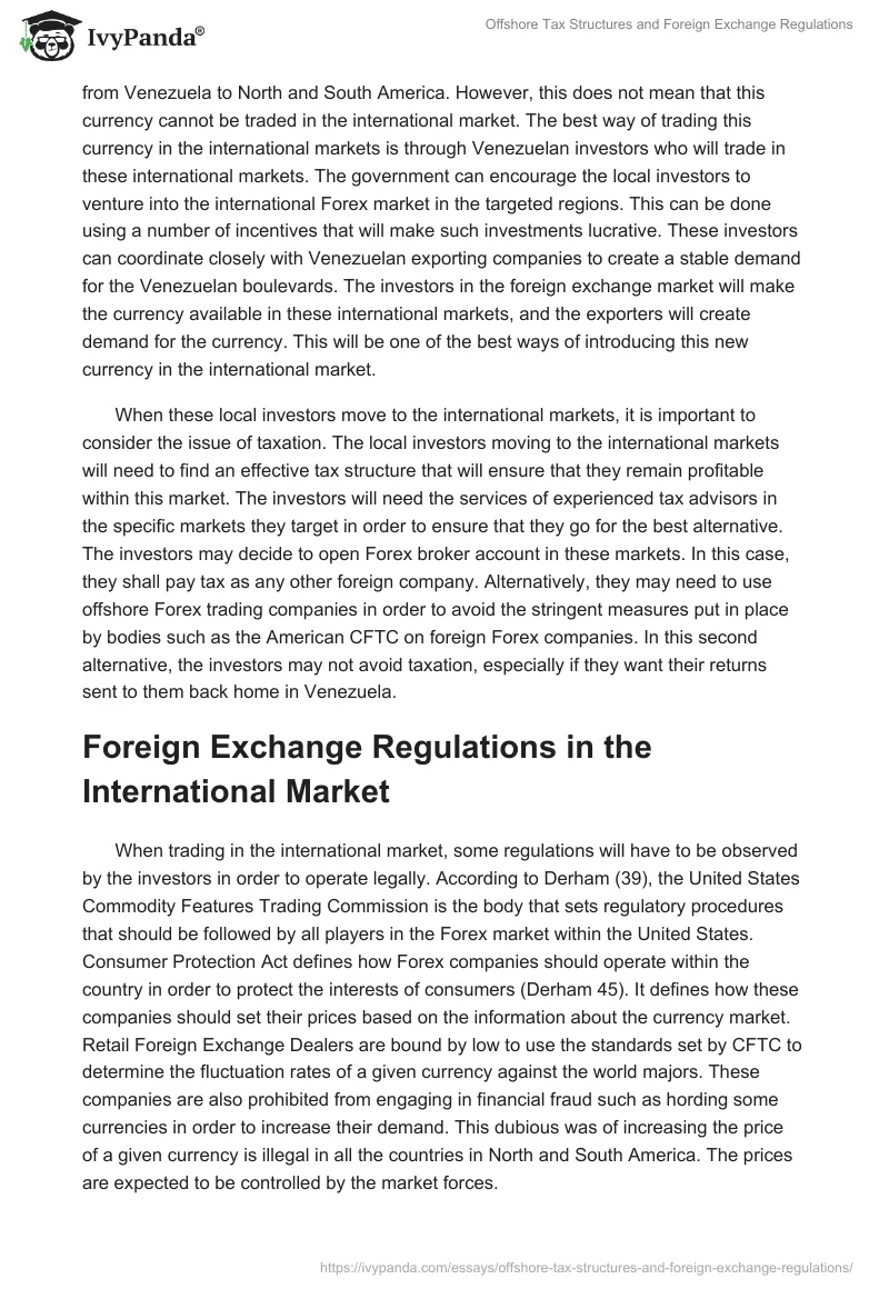 Offshore Tax Structures and Foreign Exchange Regulations. Page 2