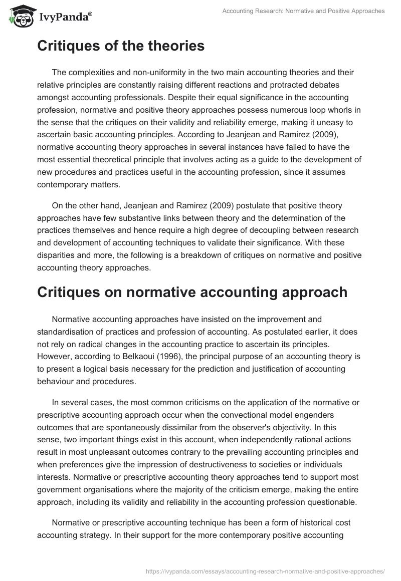 Accounting Research: Normative and Positive Approaches. Page 4