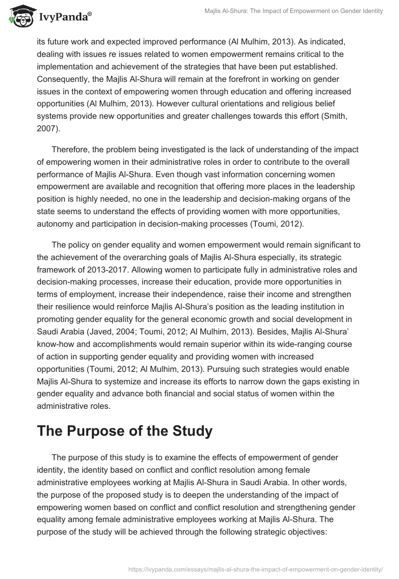 Majlis Al-Shura: The Impact of Empowerment on Gender Identity. Page 2
