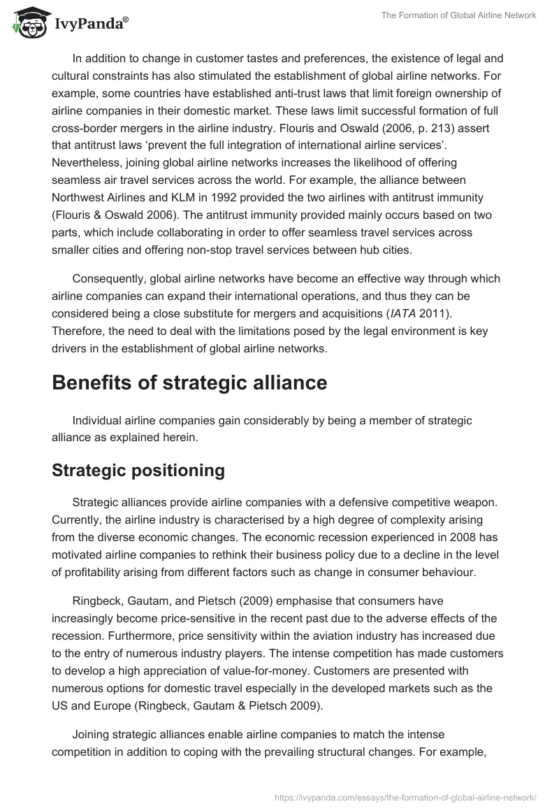 The Formation of Global Airline Network. Page 4