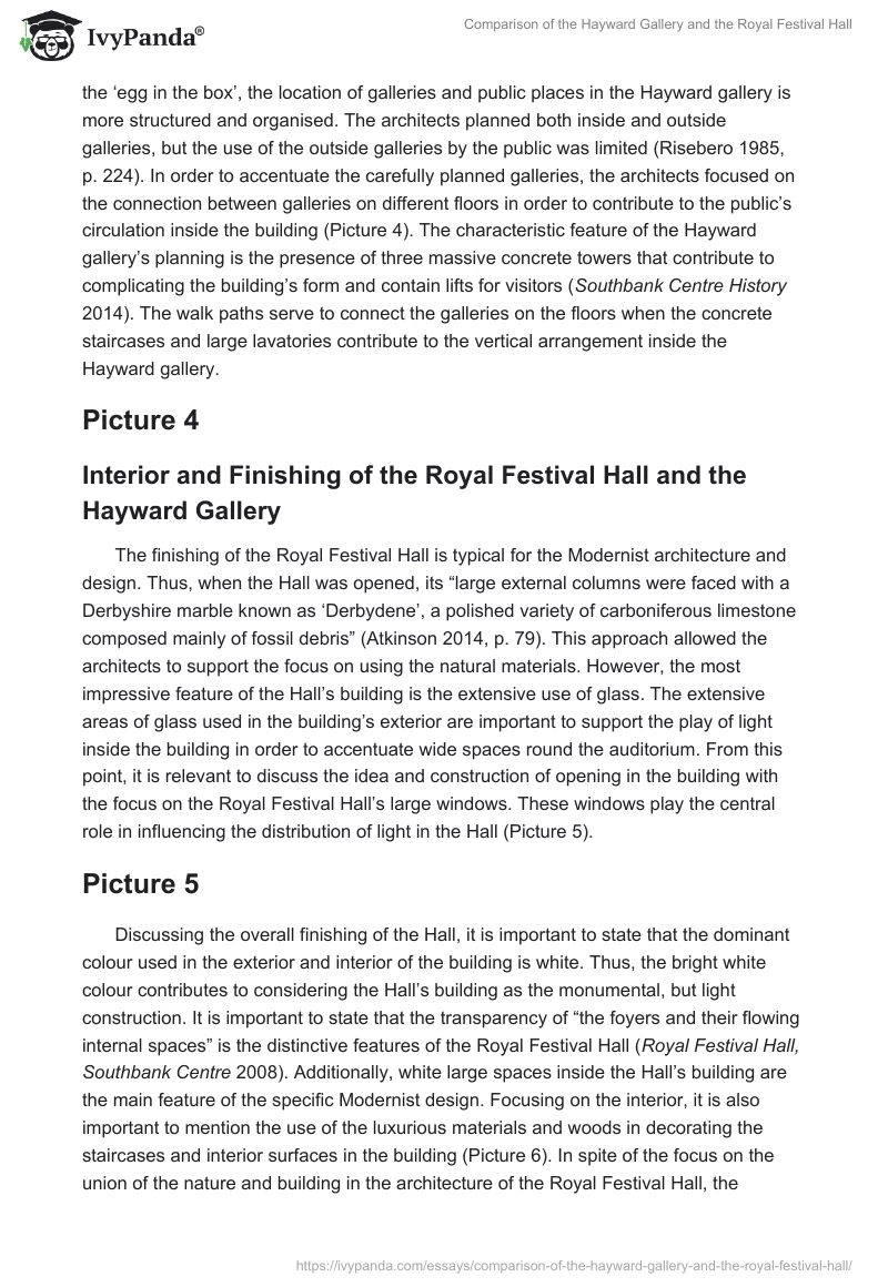 Comparison of the Hayward Gallery and the Royal Festival Hall. Page 3