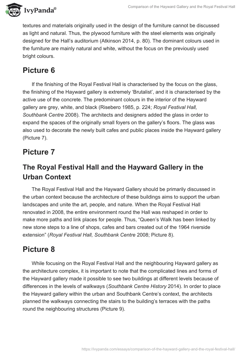 Comparison of the Hayward Gallery and the Royal Festival Hall. Page 4
