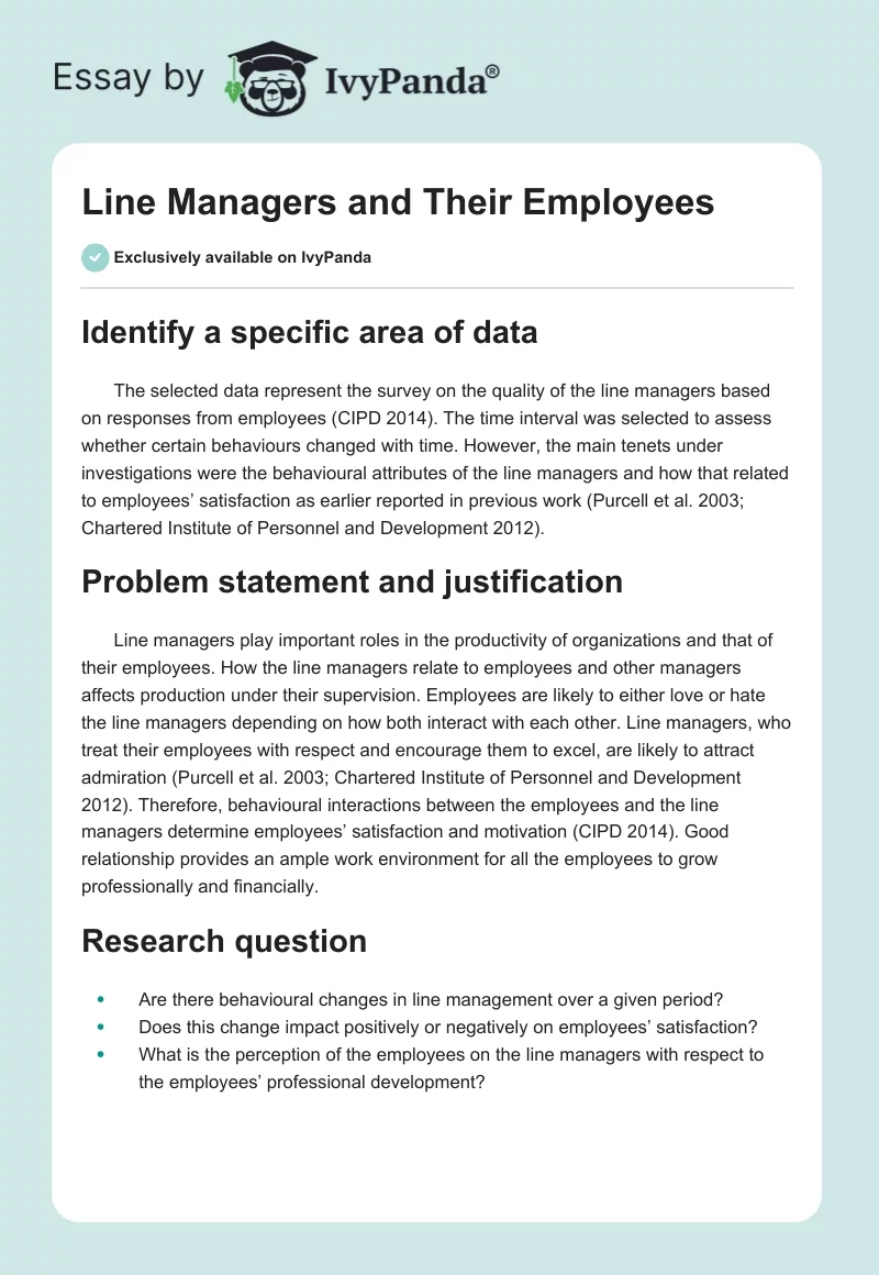Line Managers and Their Employees. Page 1