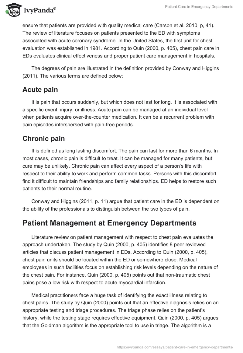 Patient Care in Emergency Departments. Page 4