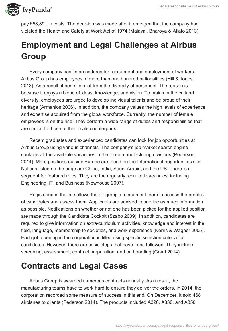 Legal Responsibilities of Airbus Group. Page 3
