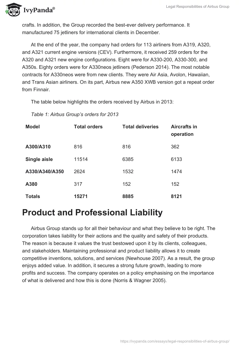 Legal Responsibilities of Airbus Group. Page 4