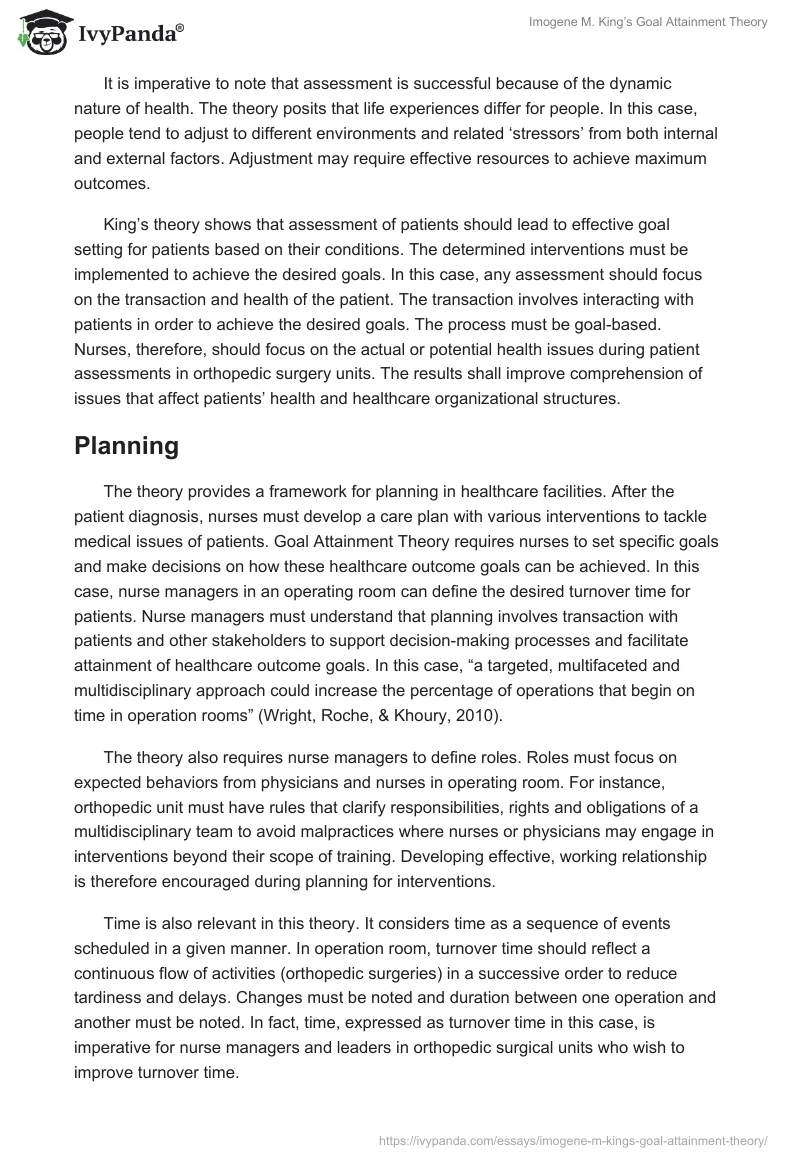 Imogene M. King’s Goal Attainment Theory. Page 4