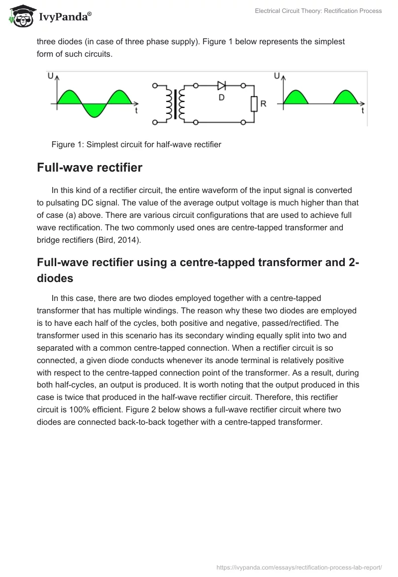 Electrical Circuit Theory: Rectification Process. Page 2