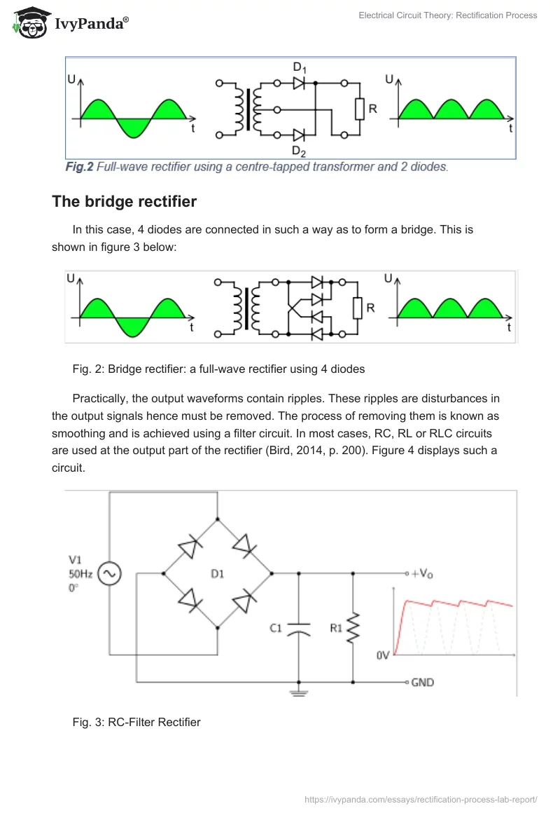 Electrical Circuit Theory: Rectification Process. Page 3