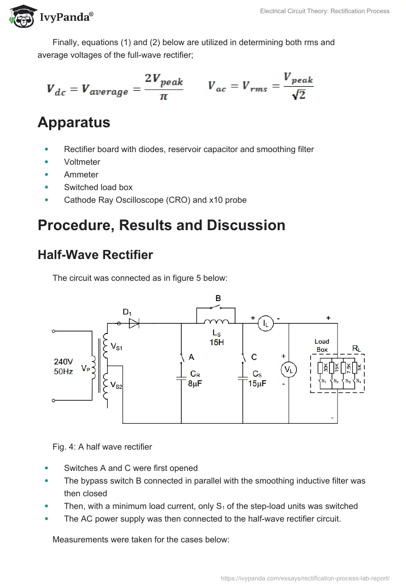 Electrical Circuit Theory: Rectification Process. Page 4