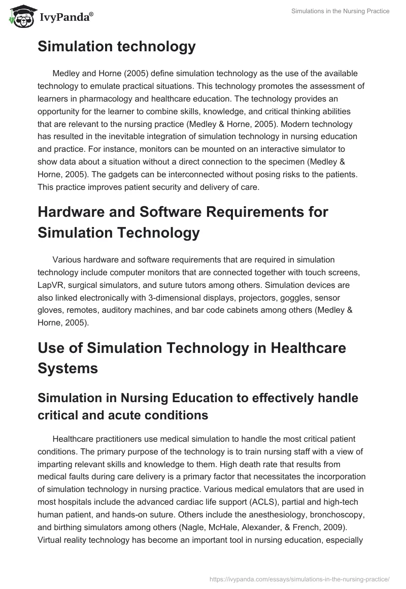 Simulations in the Nursing Practice. Page 2