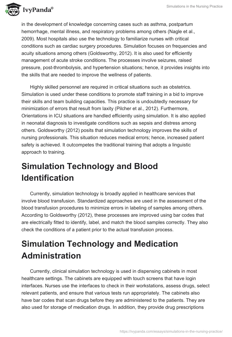 Simulations in the Nursing Practice. Page 3