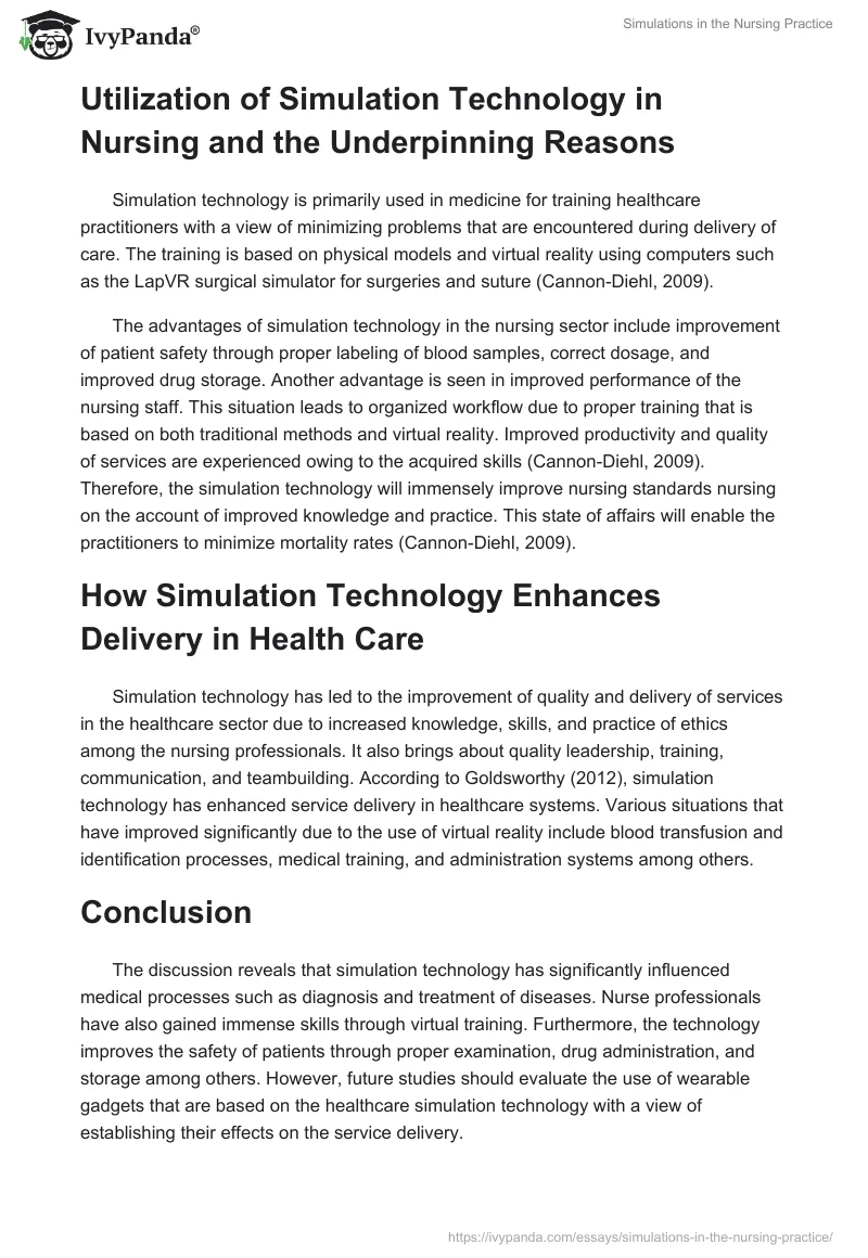 Simulations in the Nursing Practice. Page 5