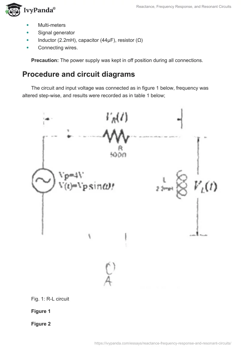 Reactance, Frequency Response, and Resonant Circuits. Page 3
