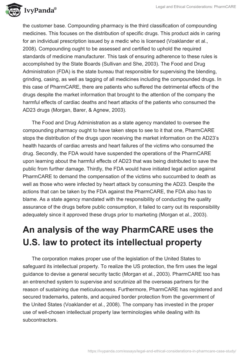 Legal and Ethical Considerations: PharmCARE. Page 3