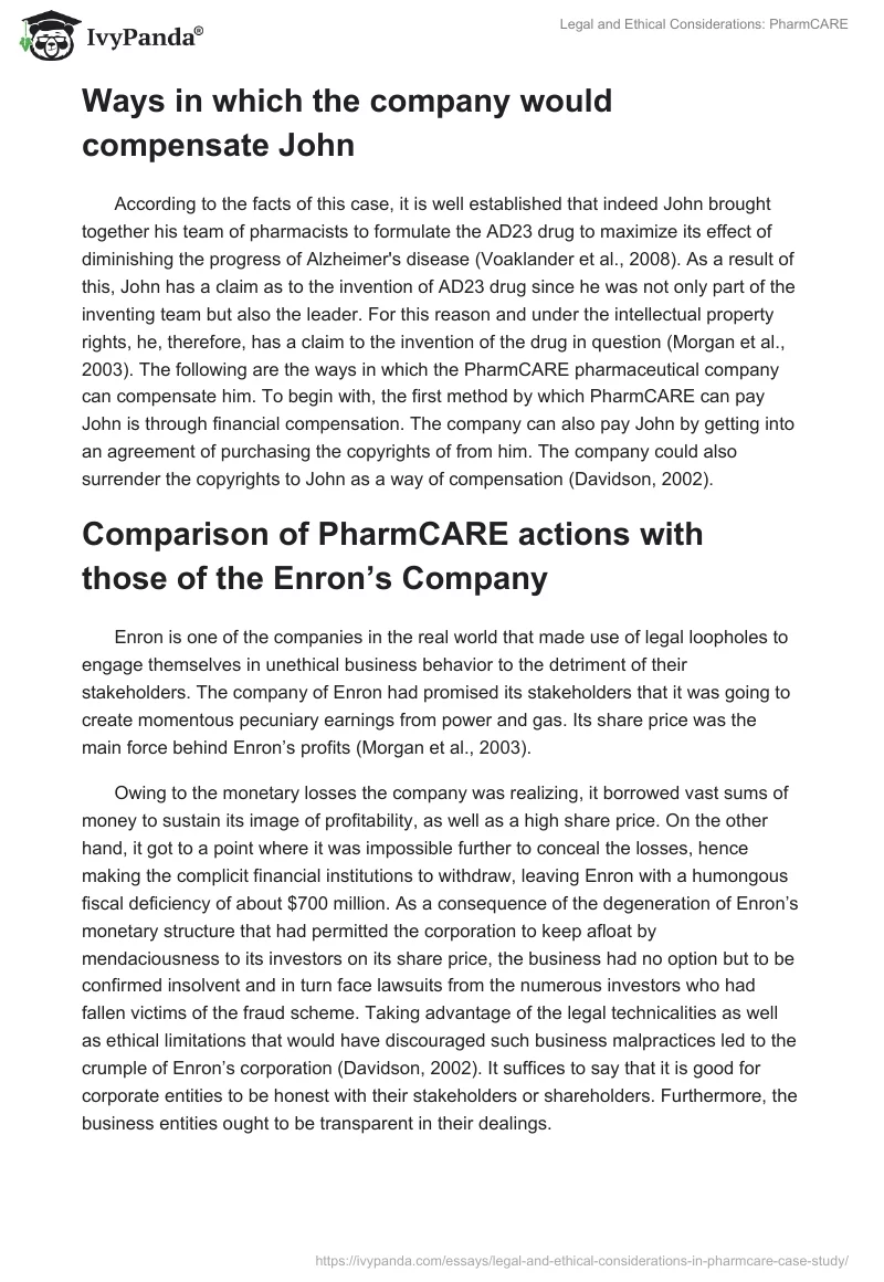 Legal and Ethical Considerations: PharmCARE. Page 4