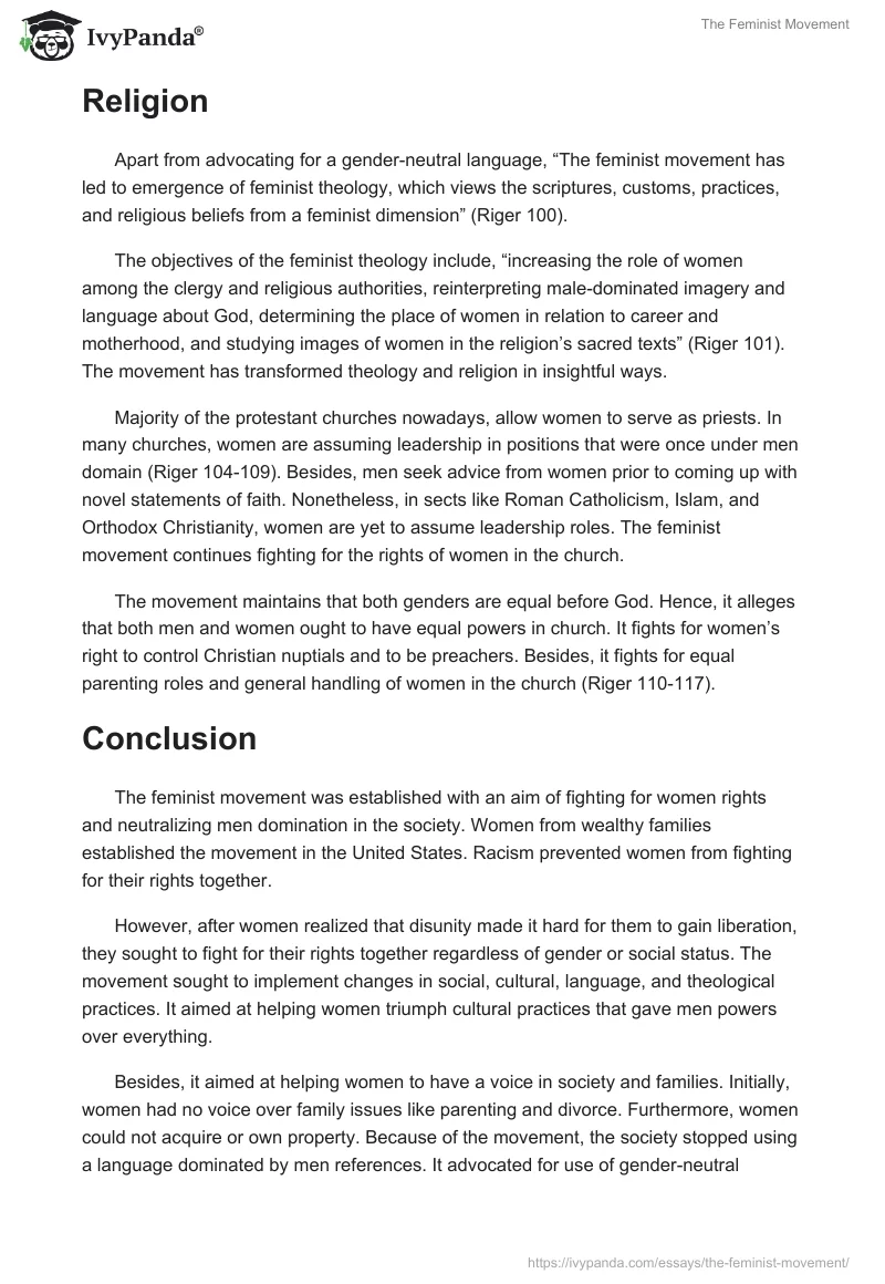 The Feminist Movement. Page 4