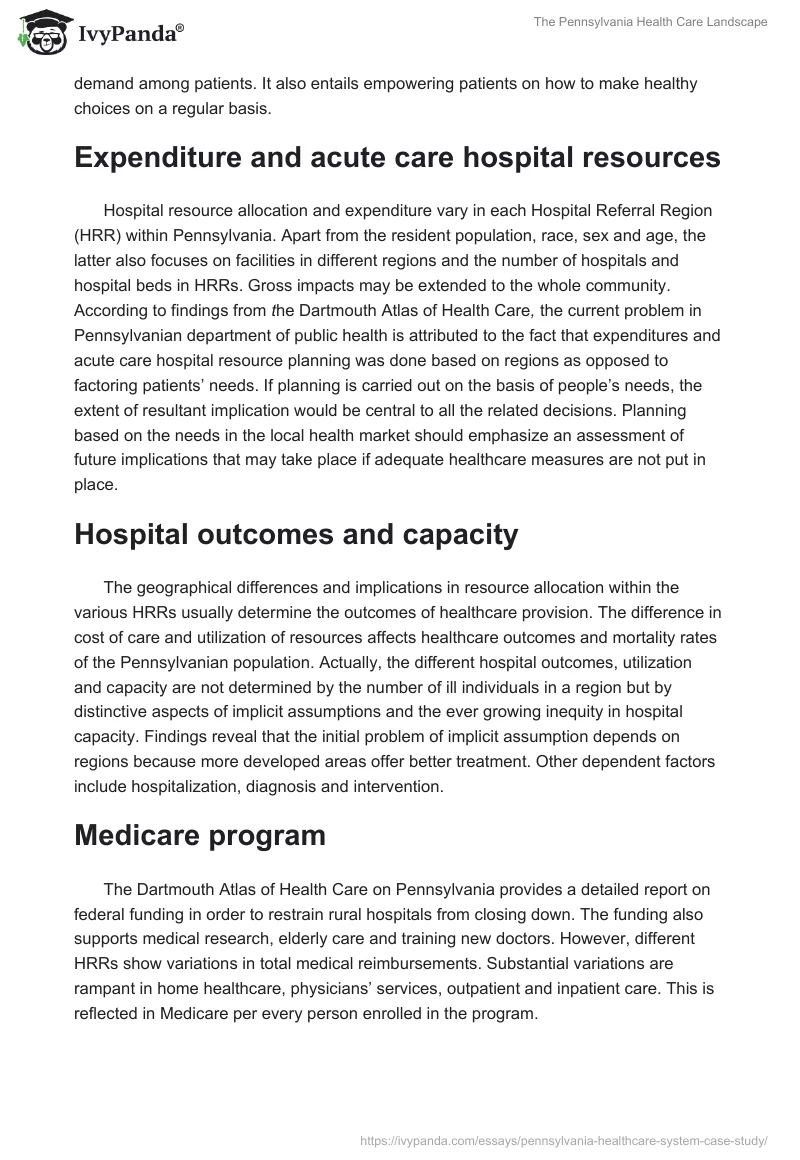 The Pennsylvania Health Care Landscape. Page 2