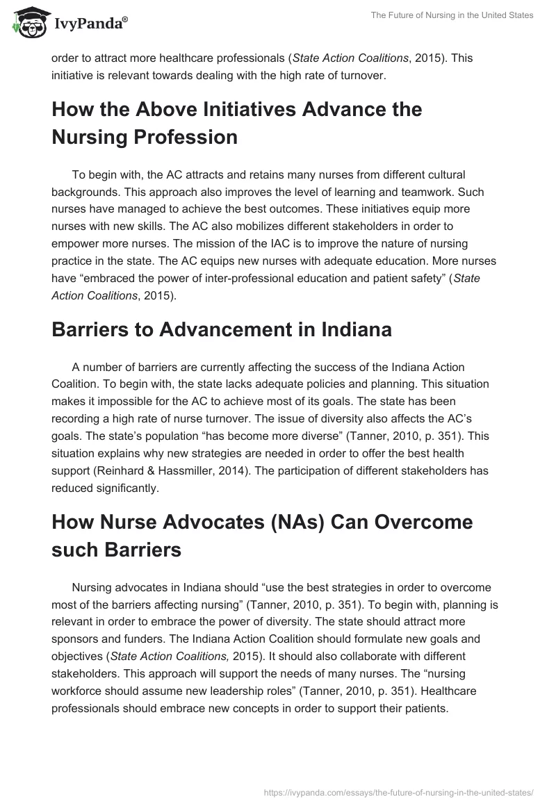 The Future of Nursing in the United States. Page 3