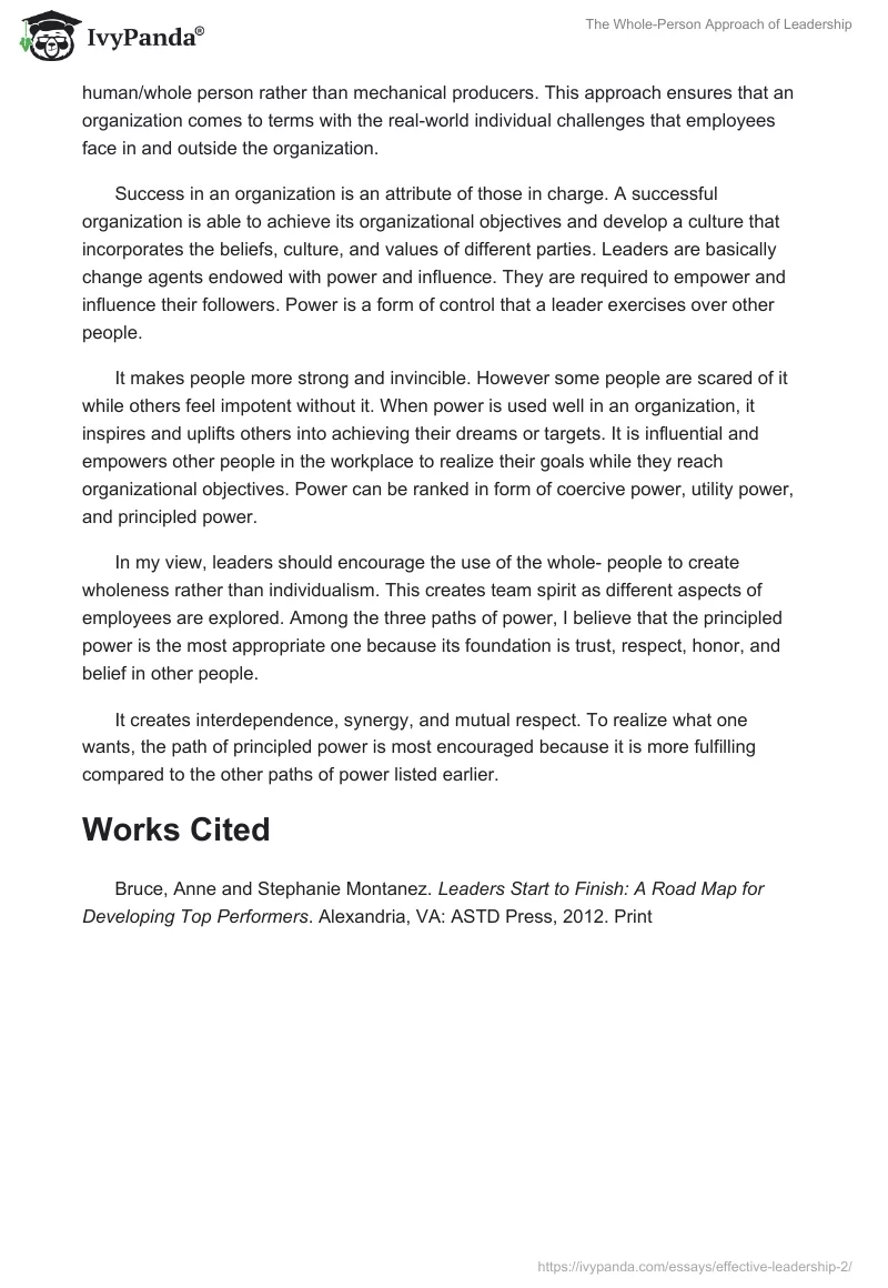 The Whole-Person Approach of Leadership. Page 2