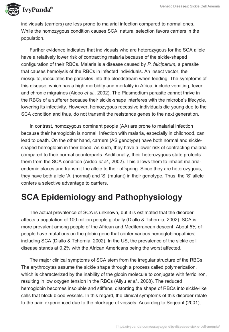 Genetic Diseases: Sickle Cell Anemia. Page 4