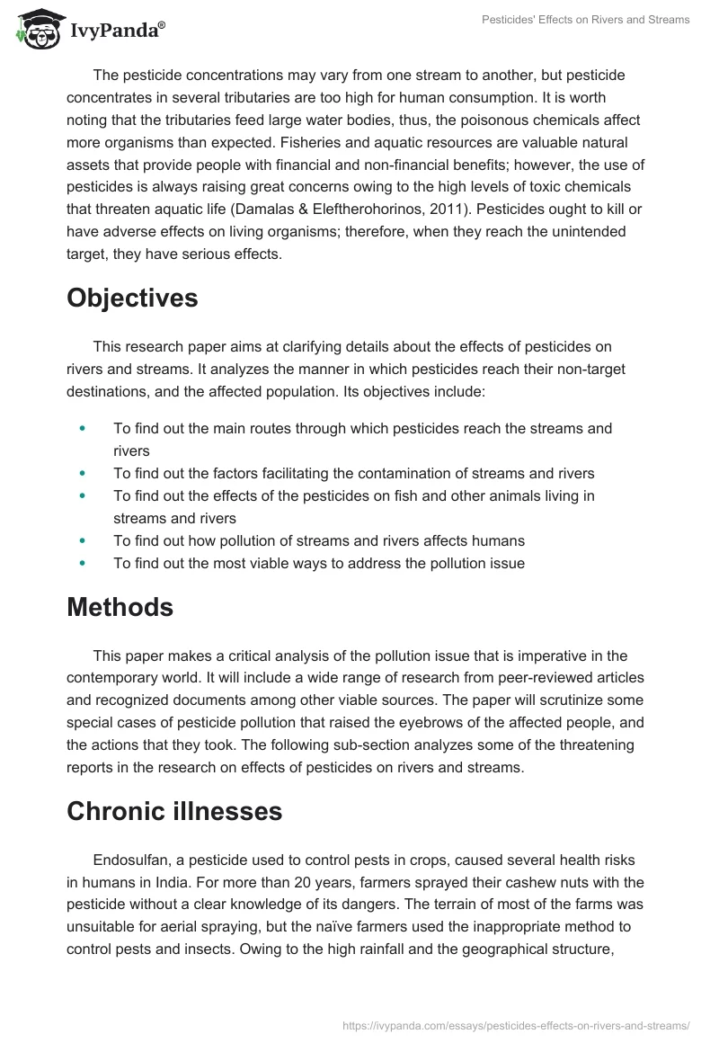 Pesticides' Effects on Rivers and Streams. Page 2