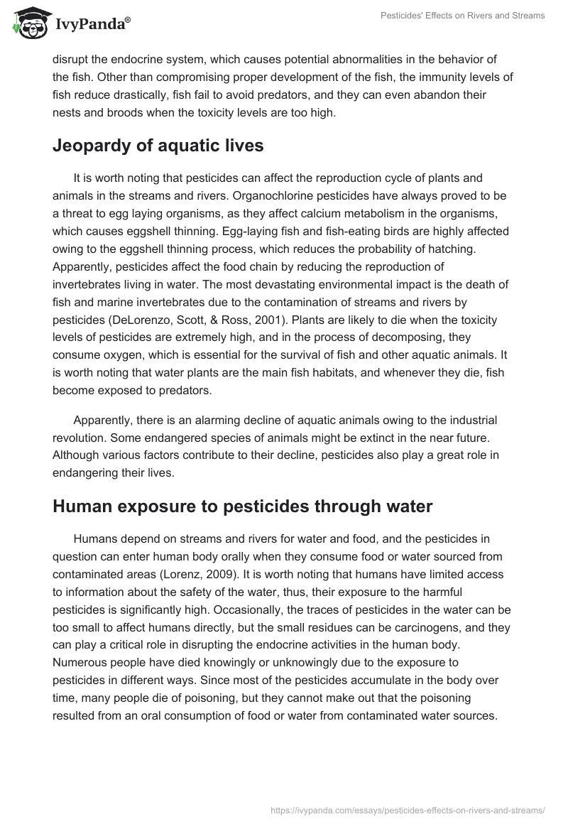 Pesticides' Effects on Rivers and Streams. Page 5
