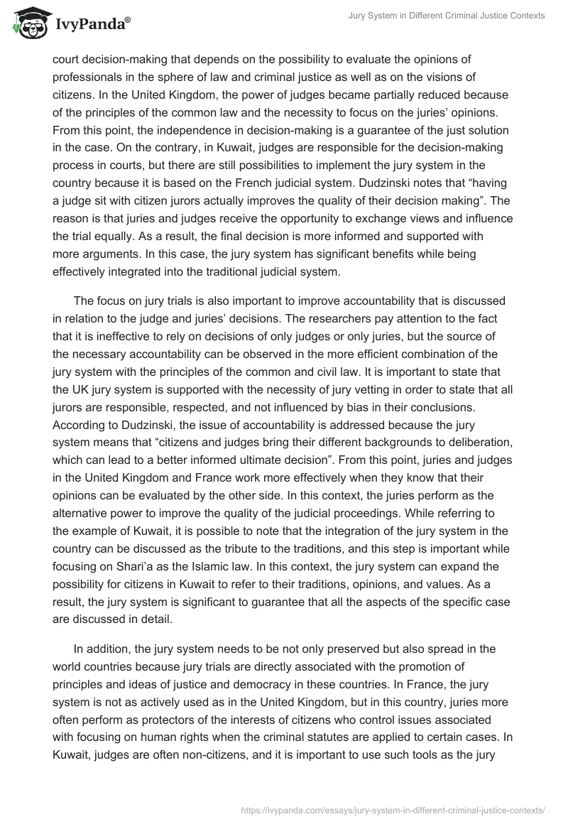 Jury System in Different Criminal Justice Contexts. Page 2