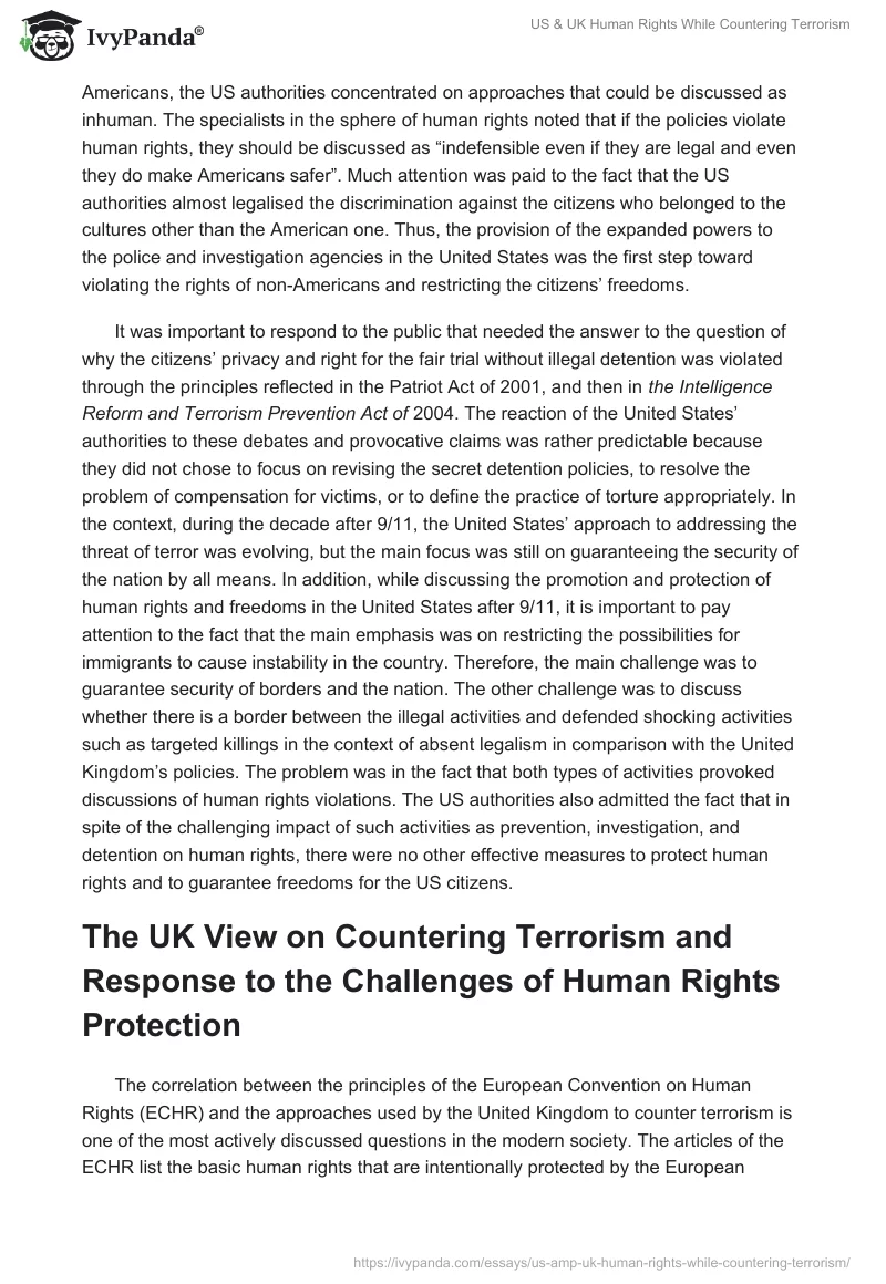 US & UK Human Rights While Countering Terrorism. Page 3