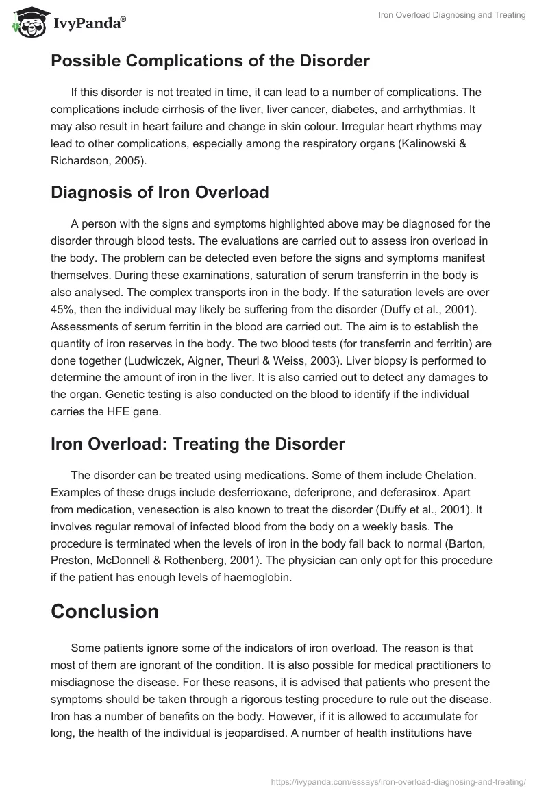 Iron Overload Diagnosing and Treating. Page 4