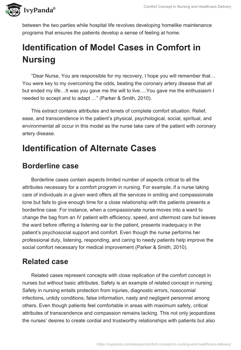 Comfort Concept in Nursing and Healthcare Delivery. Page 5