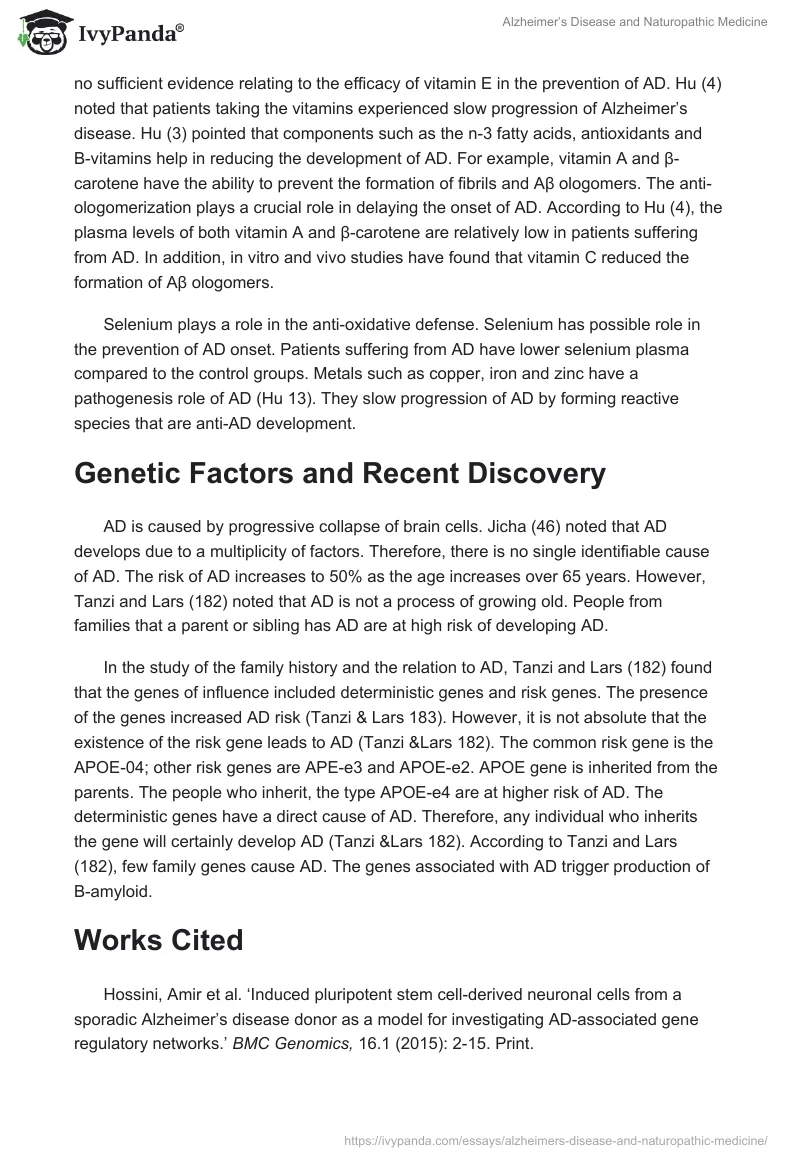 Alzheimer’s Disease and Naturopathic Medicine. Page 3