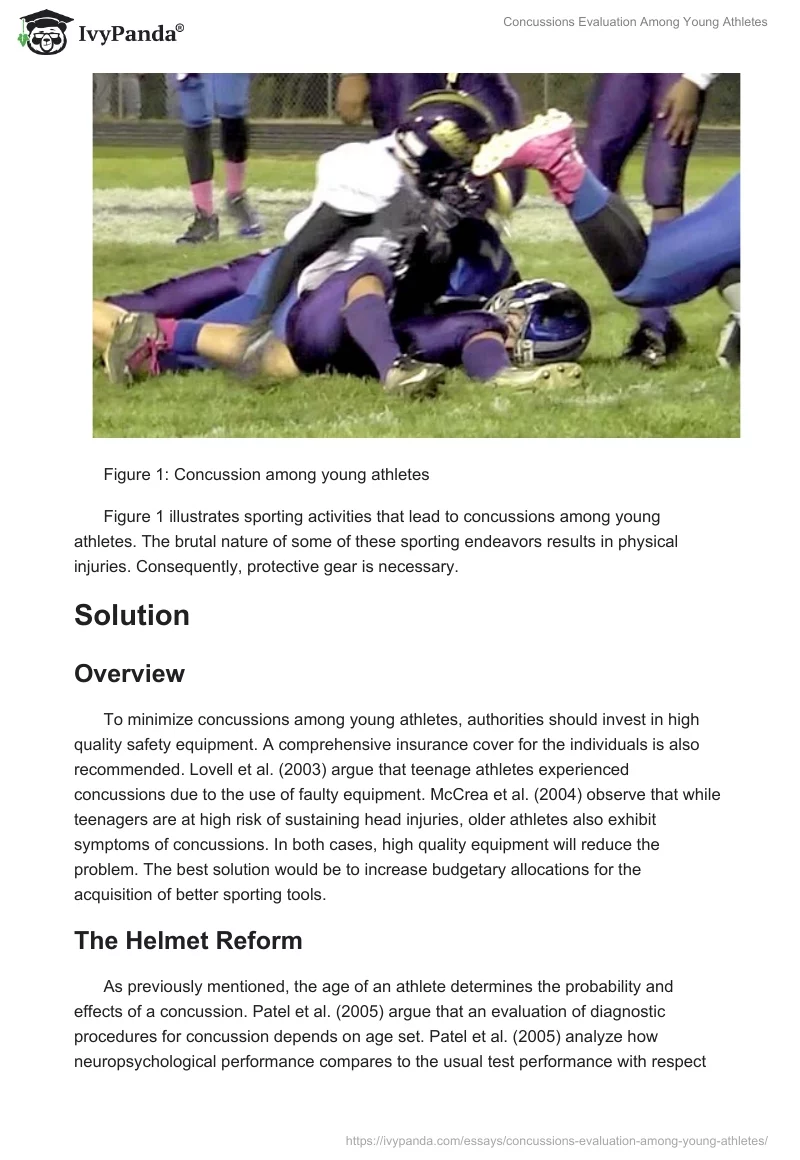 Concussions Evaluation Among Young Athletes. Page 4