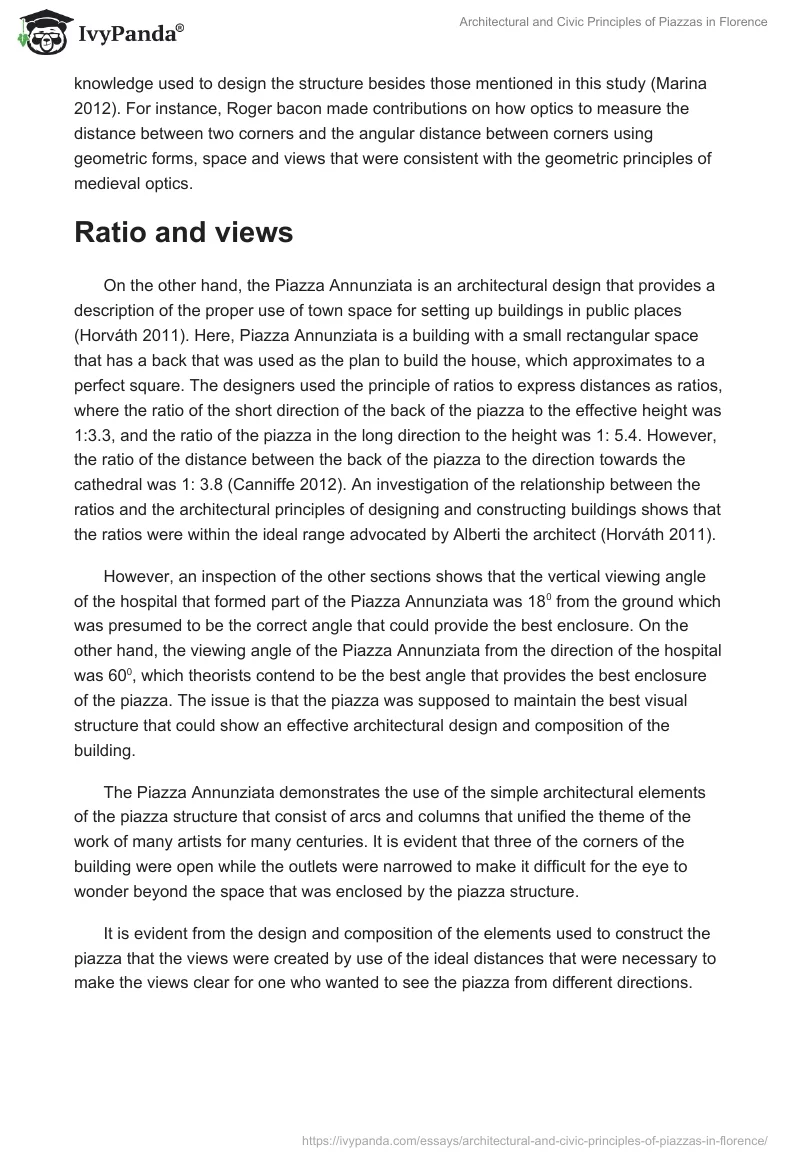Architectural and Civic Principles of Piazzas in Florence. Page 2