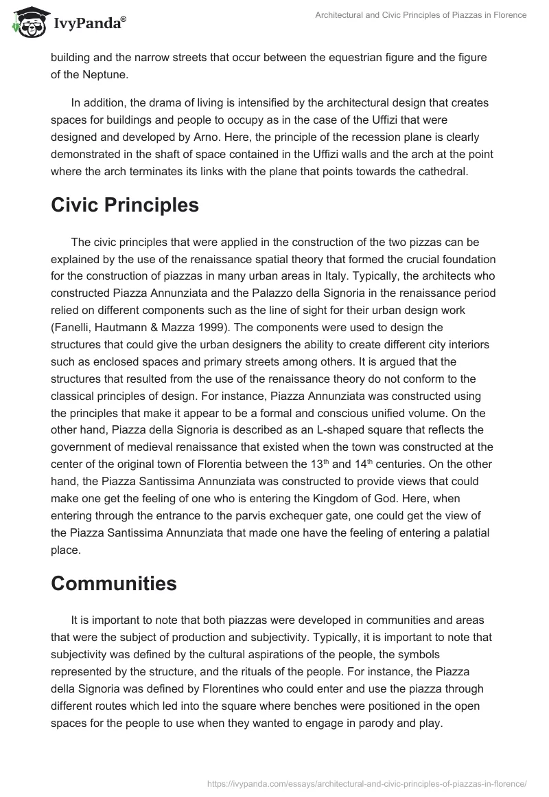 Architectural and Civic Principles of Piazzas in Florence. Page 5