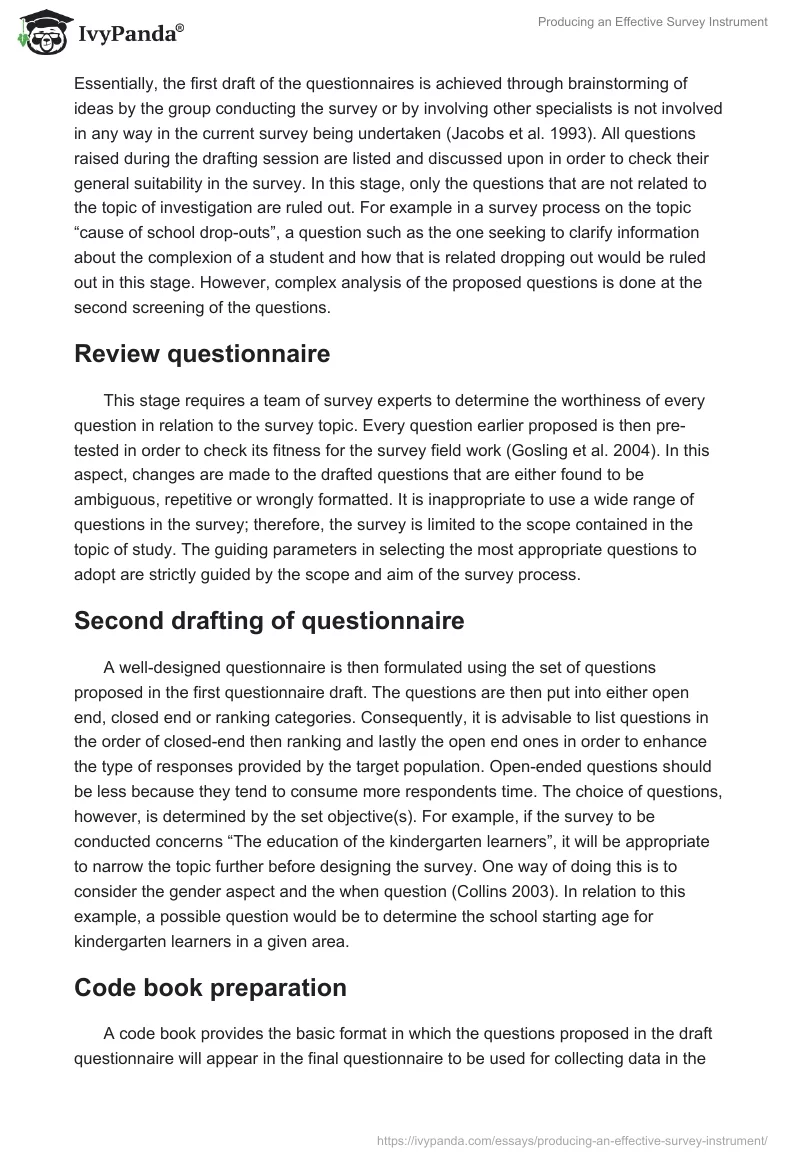 Producing an Effective Survey Instrument. Page 3