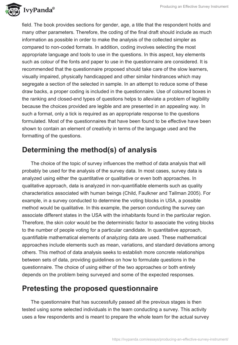 Producing an Effective Survey Instrument. Page 4