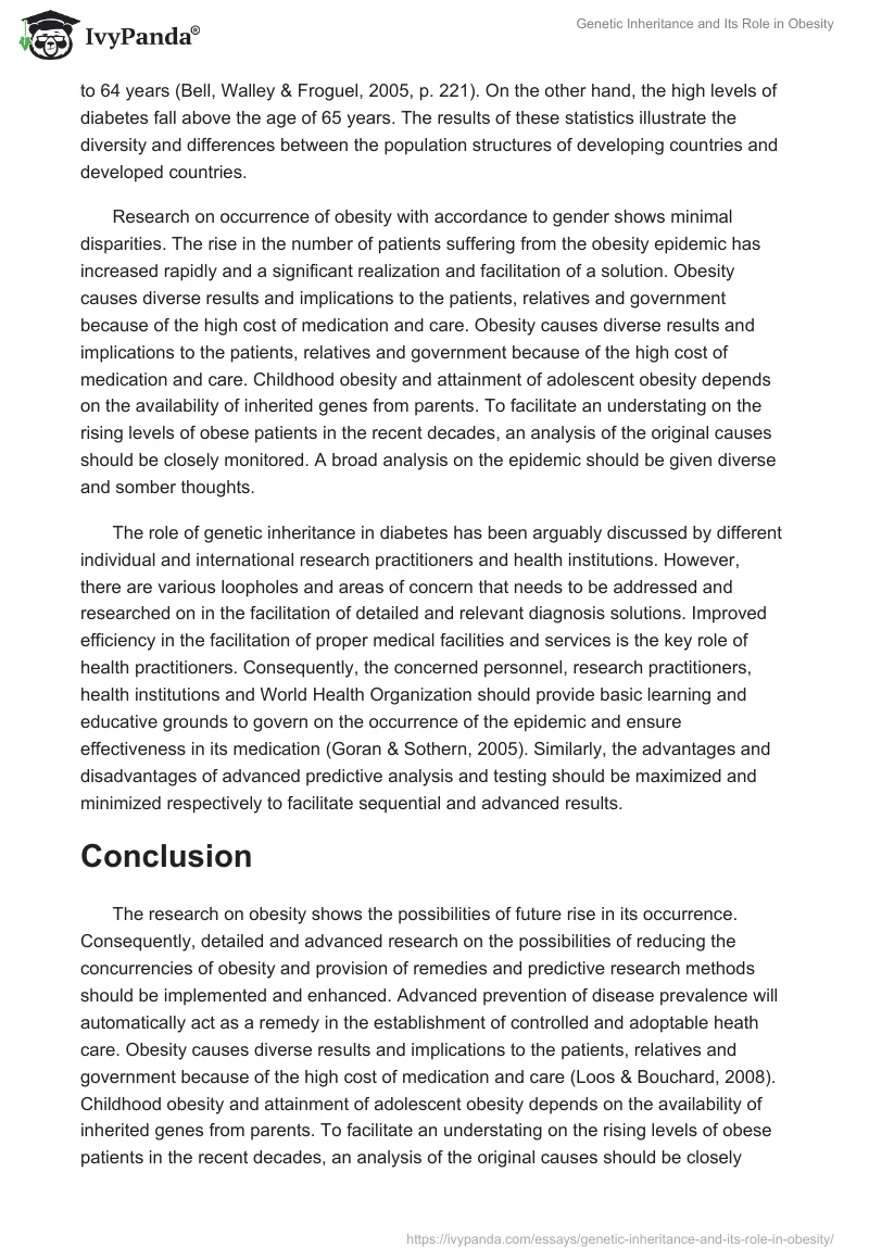Genetic Inheritance and Its Role in Obesity. Page 4