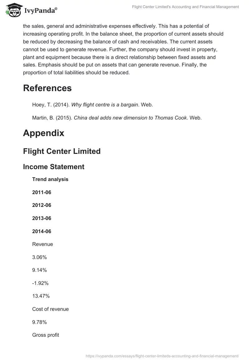 Flight Center Limited's Accounting and Financial Management. Page 4