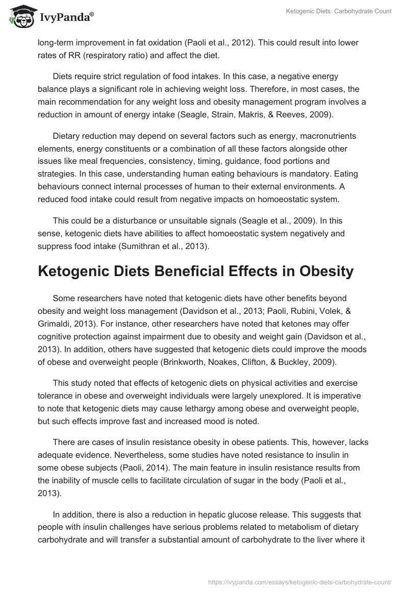 Ketogenic Diets: Carbohydrate Count. Page 5