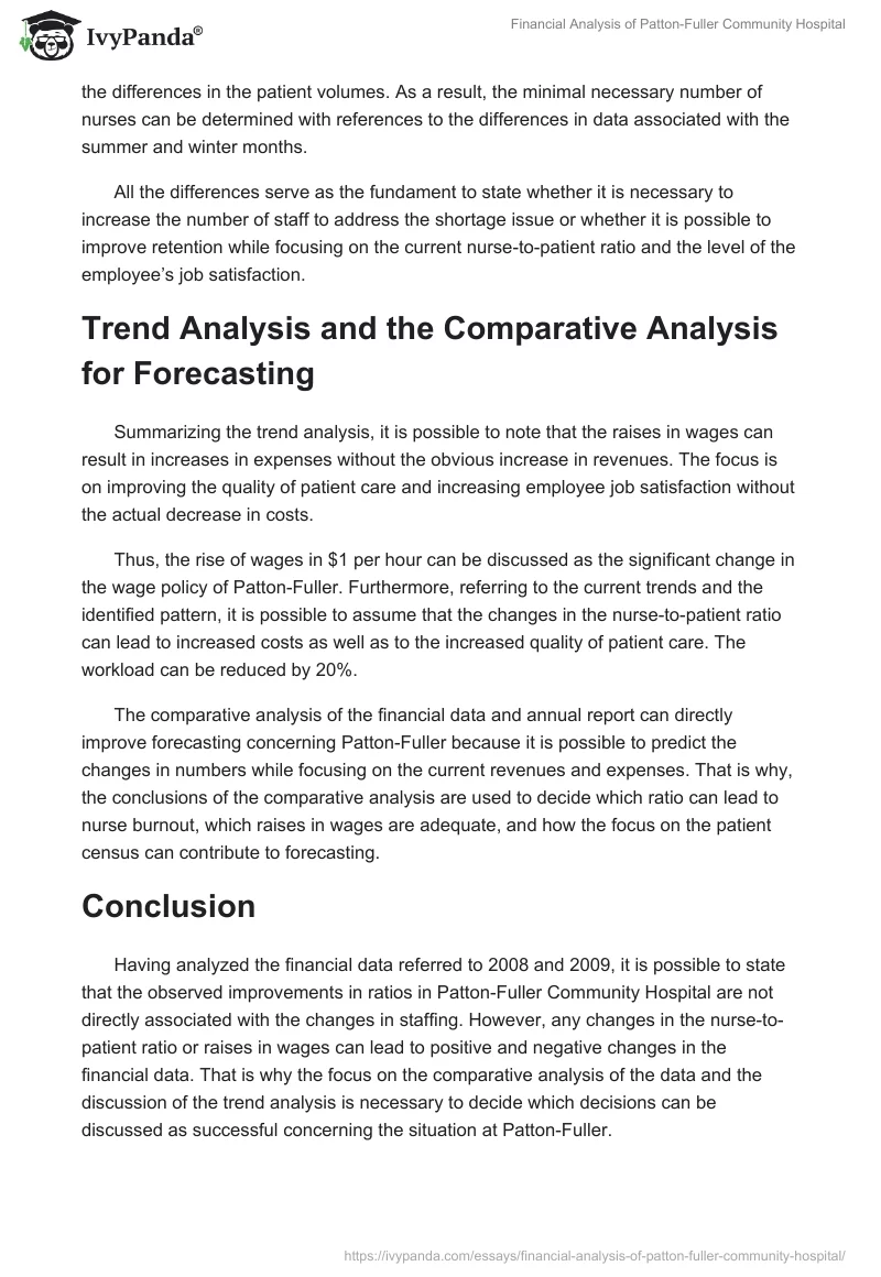 Financial Analysis of Patton-Fuller Community Hospital. Page 3