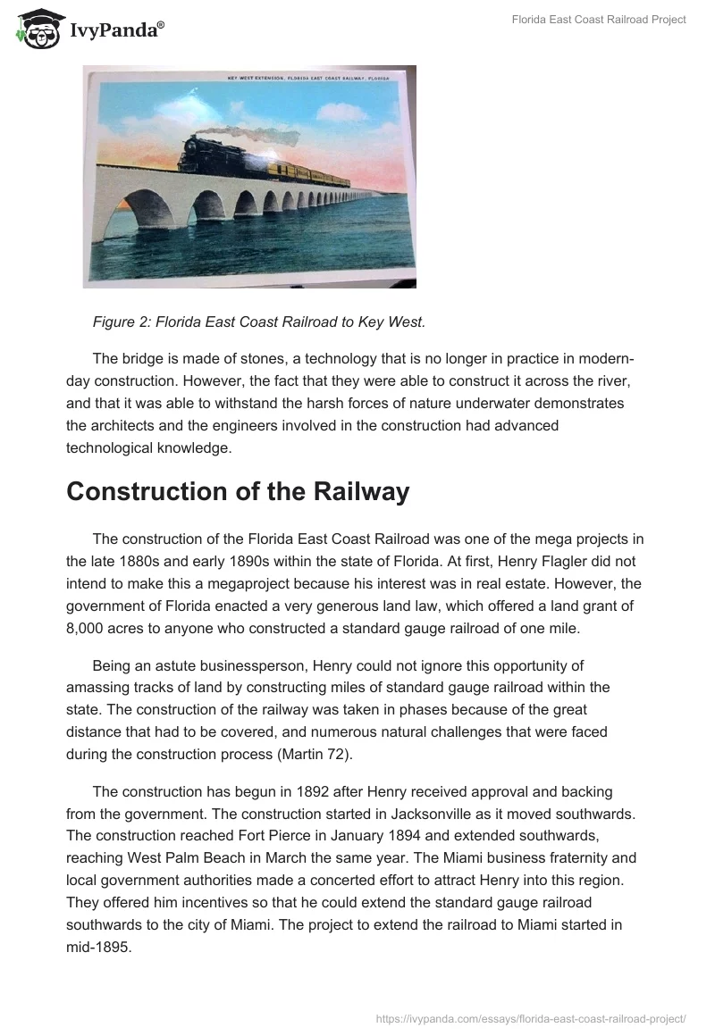 Florida East Coast Railroad Project. Page 4