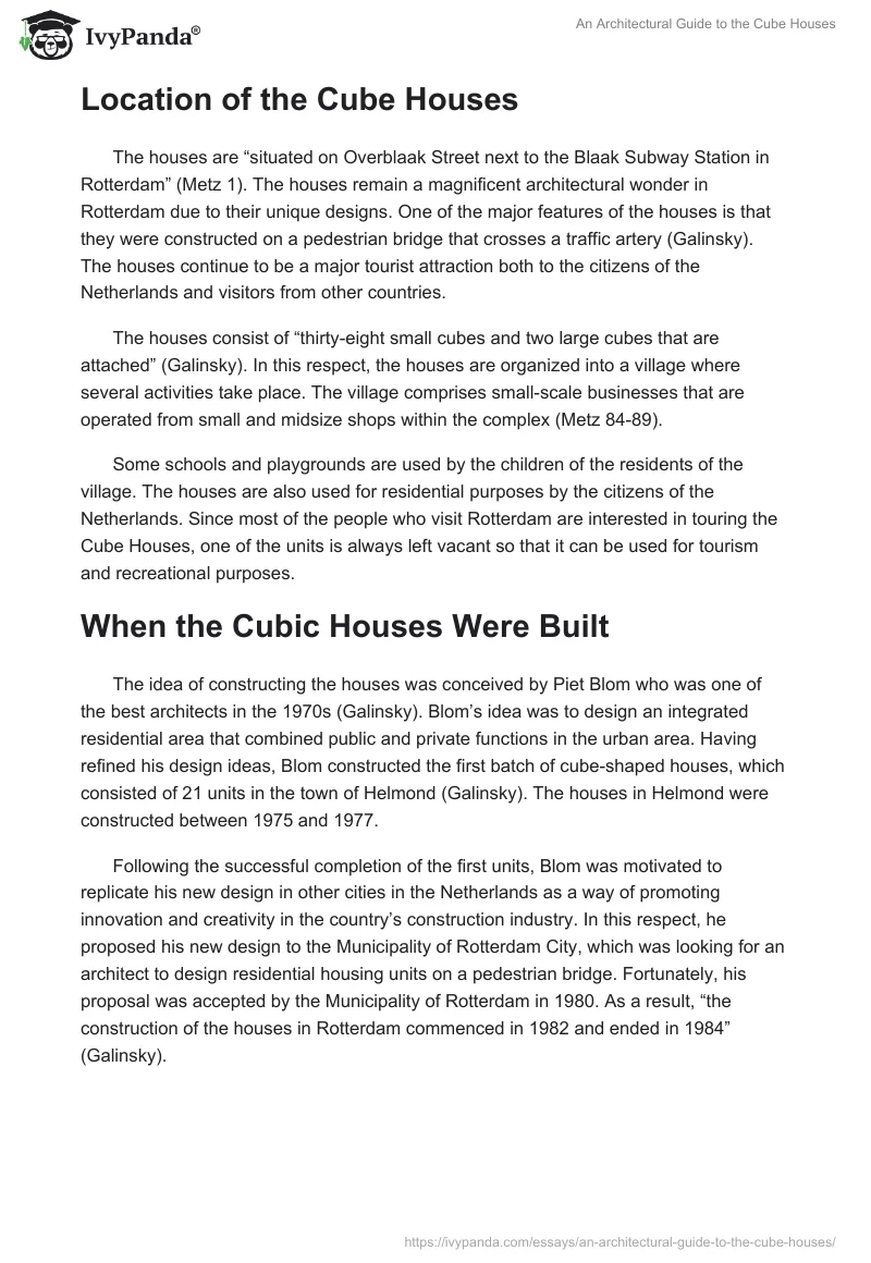 An Architectural Guide to the Cube Houses. Page 2