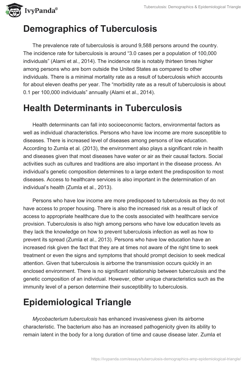 Tuberculosis: Demographics & Epidemiological Triangle. Page 2