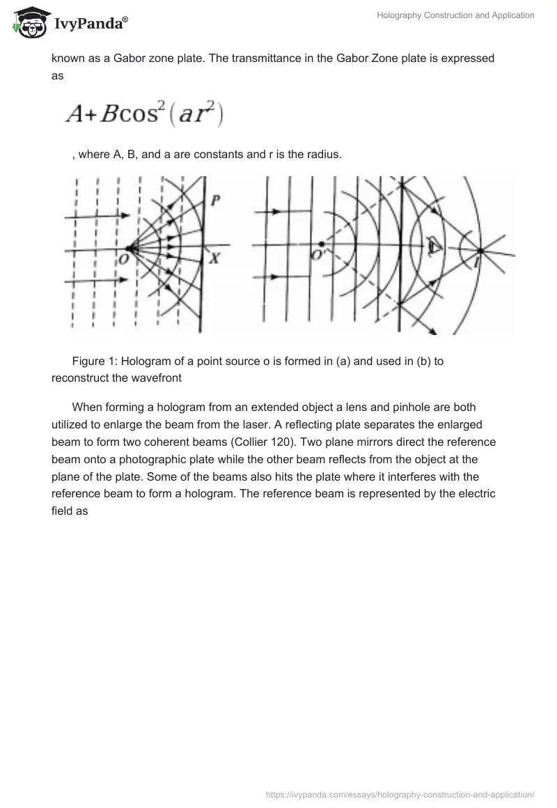 Holography Construction and Application. Page 2