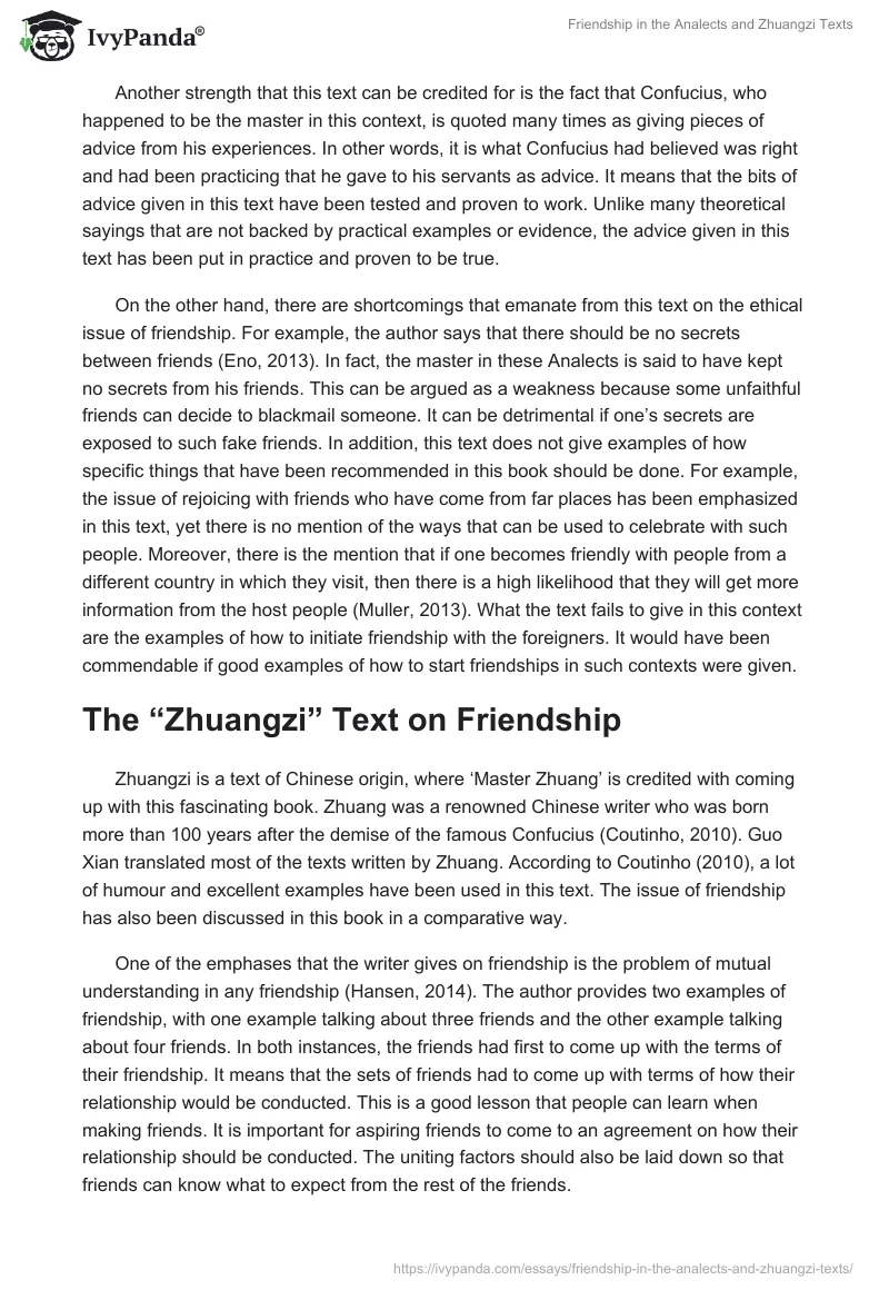 Friendship in the Analects and Zhuangzi Texts. Page 3