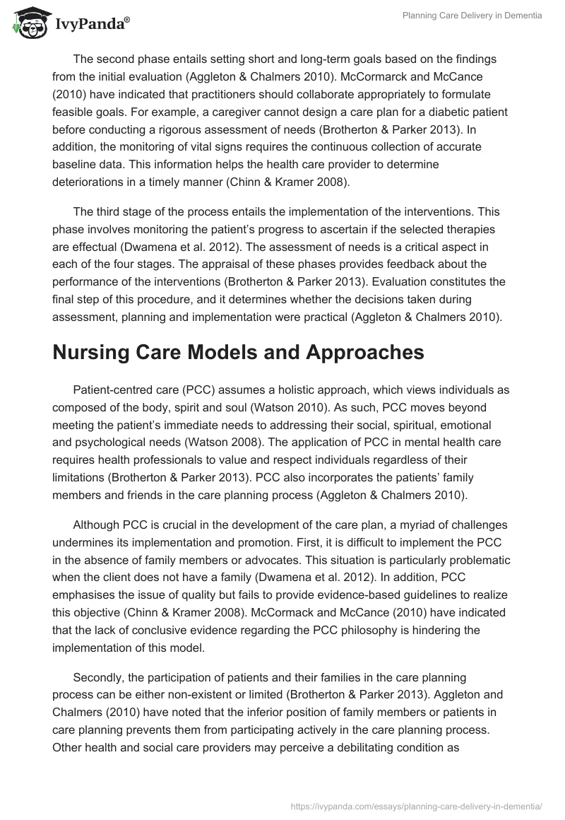 Planning Care Delivery in Dementia. Page 2